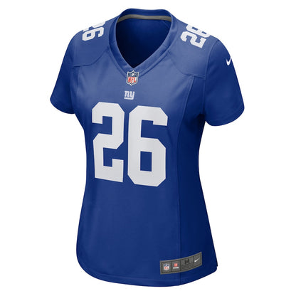 Devin Singletary 26 New York Giants Women's Team Game Jersey - Royal