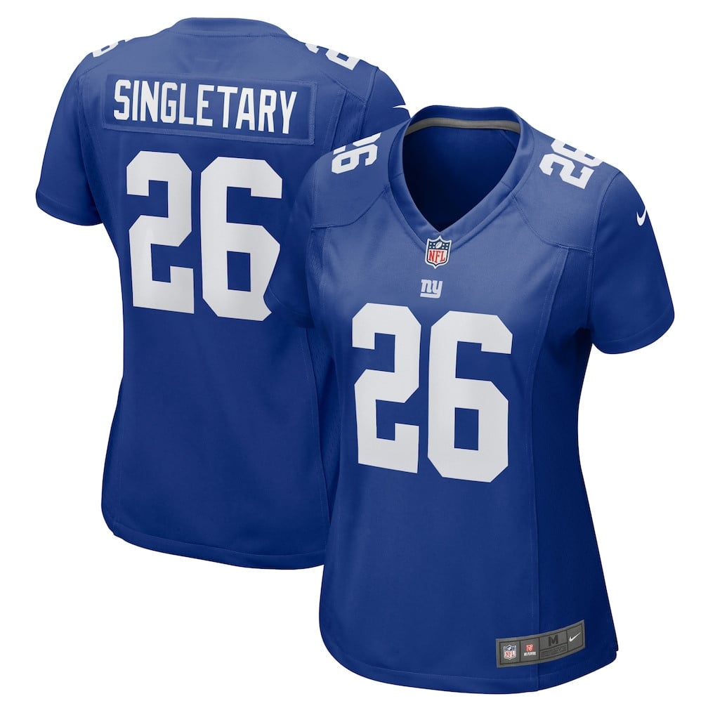 Devin Singletary 26 New York Giants Women's Team Game Jersey - Royal
