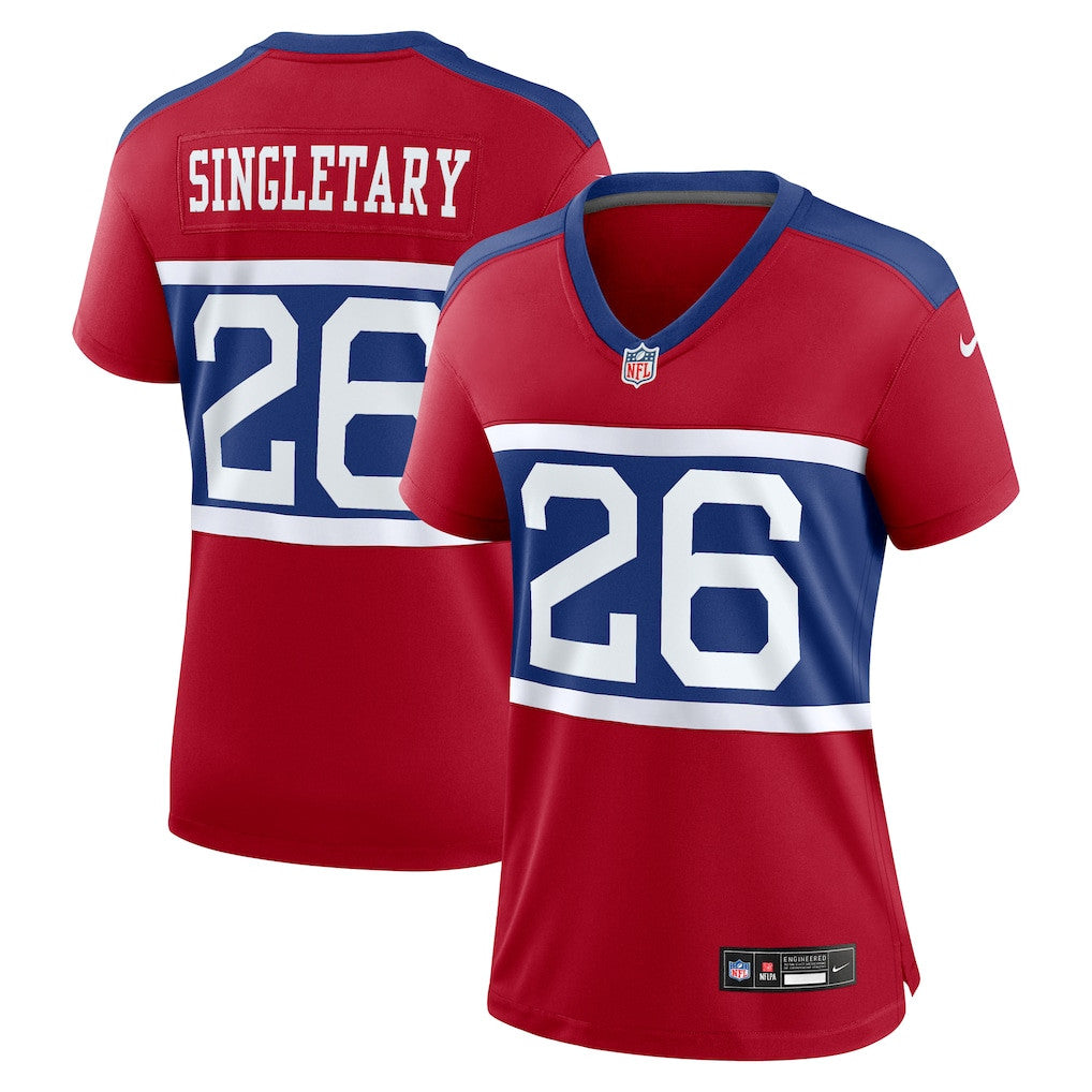 Devin Singletary 26 New York Giants Women's Alternate Game Jersey - Century Red