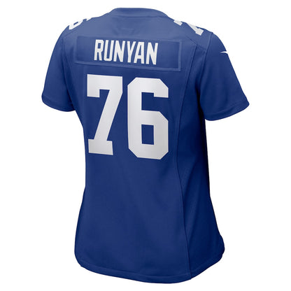 Jon Runyan 76 New York Giants Women's Game Jersey - Royal