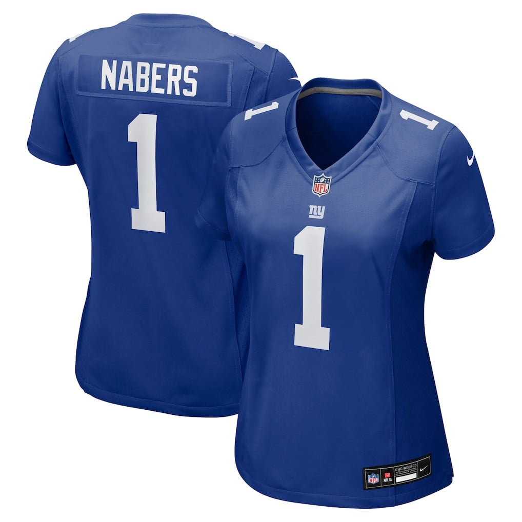 Malik Nabers 1 New York Giants Women's Game Jersey - Royal