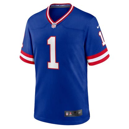 Malik Nabers 1 New York Giants Game Men Jersey - Royal