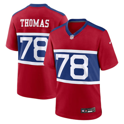 Andrew Thomas 78 New York Giants Alternate Game Men Jersey - Century Red