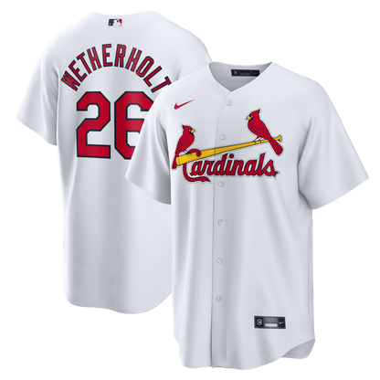 JJ Wetherholt 26 St. Louis Cardinals Home Men Jersey - White