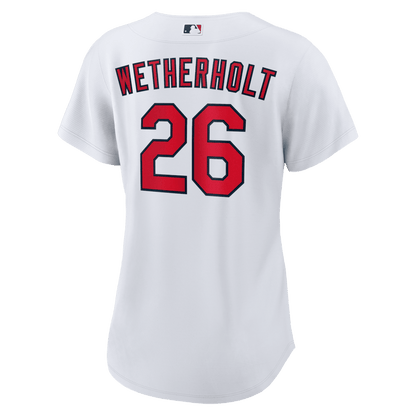 JJ Wetherholt 26 St. Louis Cardinals Women's Home Jersey - White