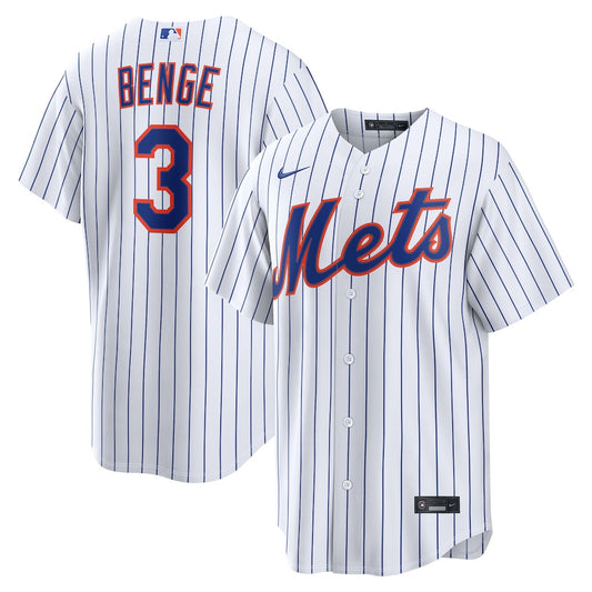 Carson Benge 3 New York Mets Home Men Jersey - White