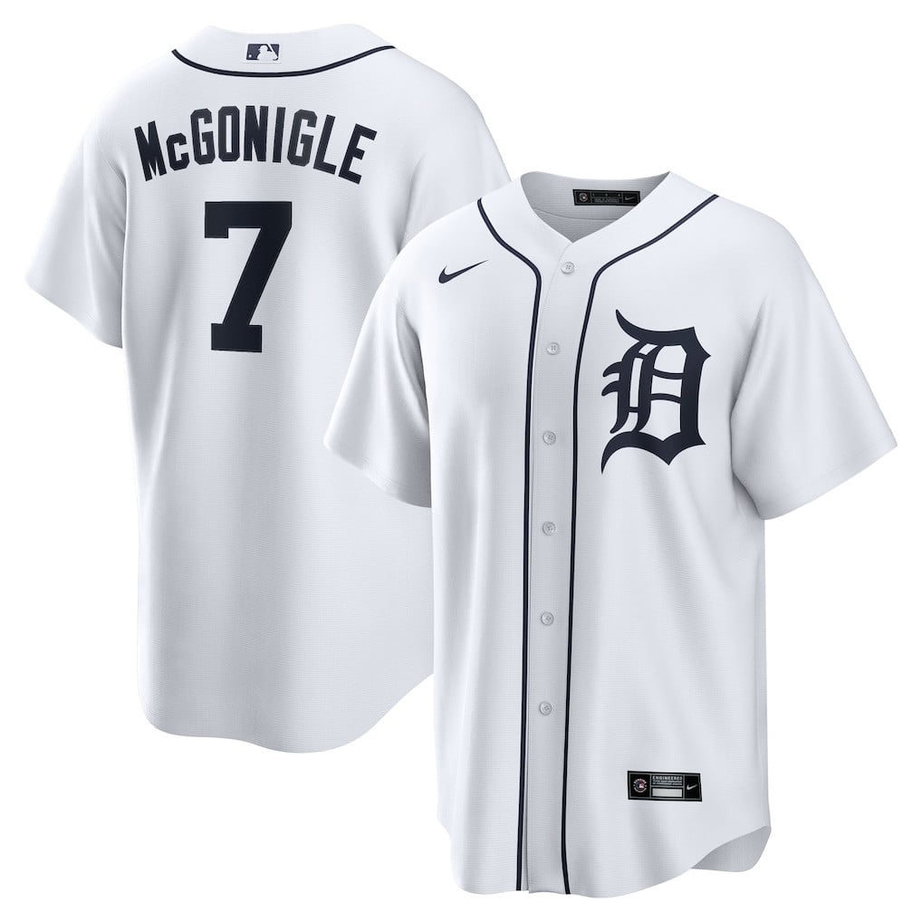 Kevin McGonigle 7 Detroit Tigers Home Men Jersey - White