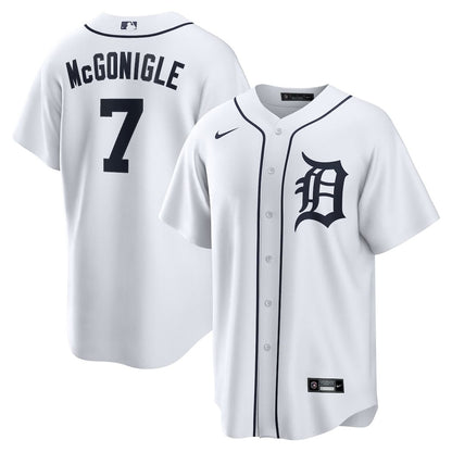 Kevin McGonigle 7 Detroit Tigers Home Men Jersey - White
