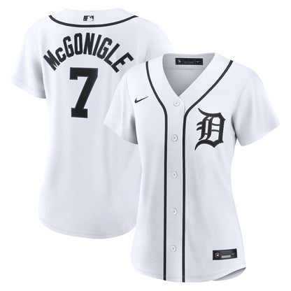 Kevin McGonigle 7 Detroit Tigers Women's Home Jersey - White