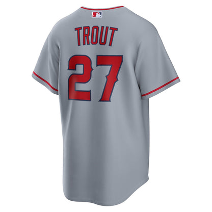 Mike Trout 27 Los Angeles Angels Road Men Jersey - Gray