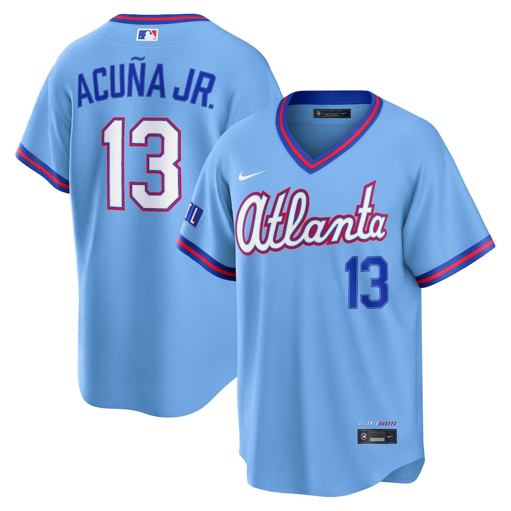 Ronald Acuña Jr. 13 Atlanta Braves 2026 City Connect Jersey - Men, Blue