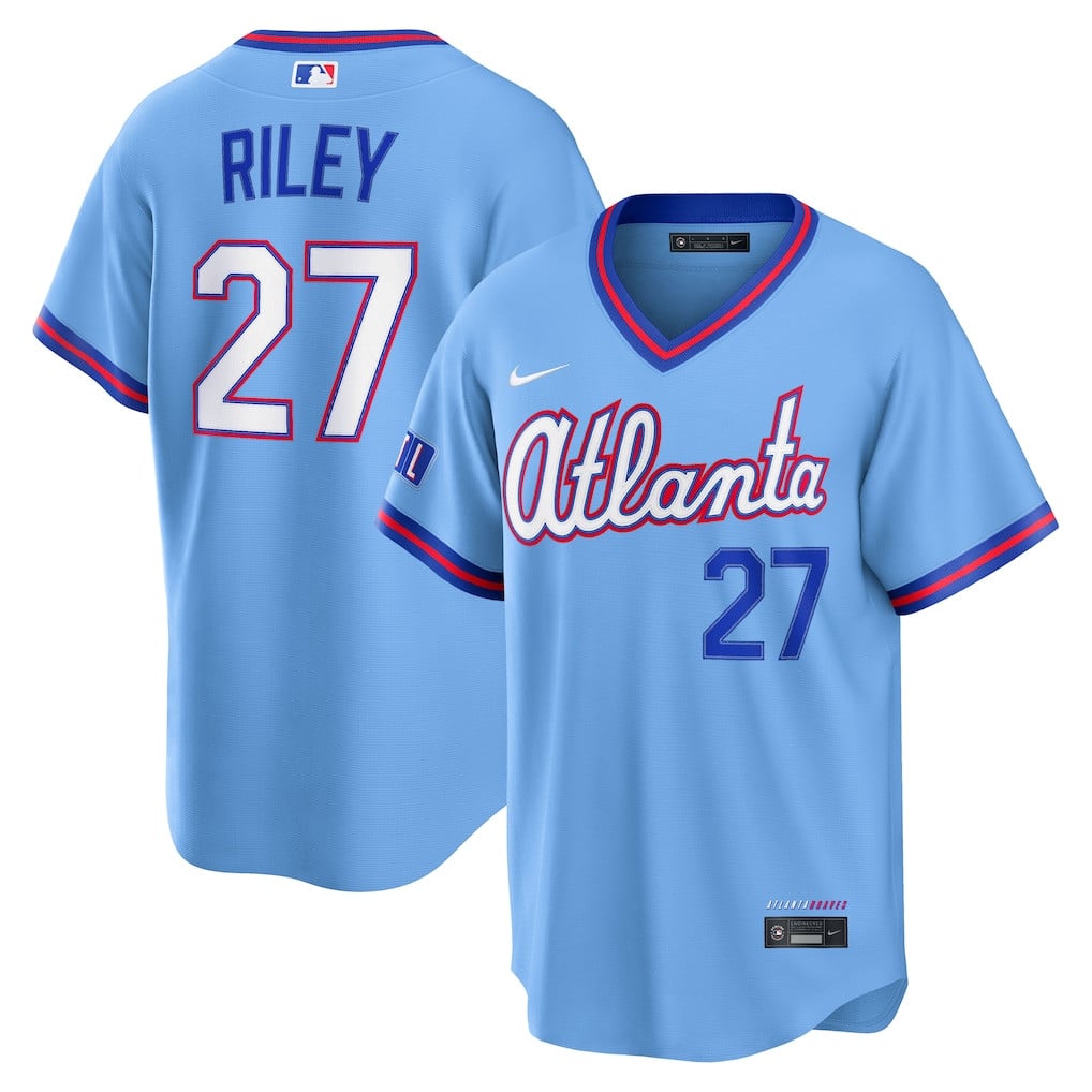 Austin Riley 27 Atlanta Braves 2026 City Connect Jersey - Men, Blue