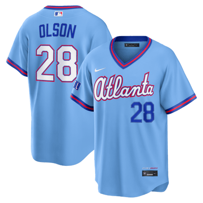Matt Olson 28 Atlanta Braves 2026 City Connect Jersey - Men, Blue