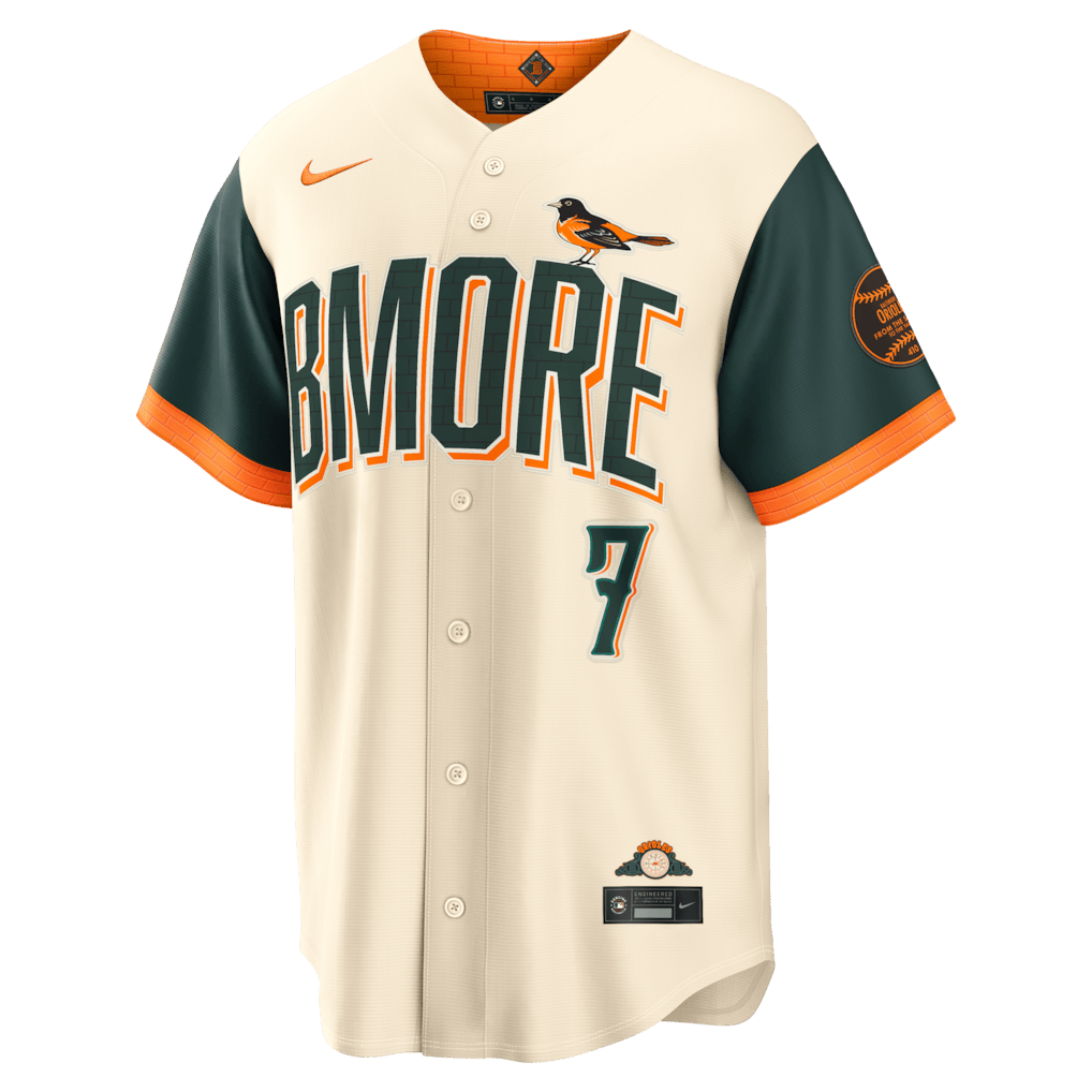 Jackson Holliday 7 Baltimore Orioles 2026 City Connect Jersey - Men, Natural