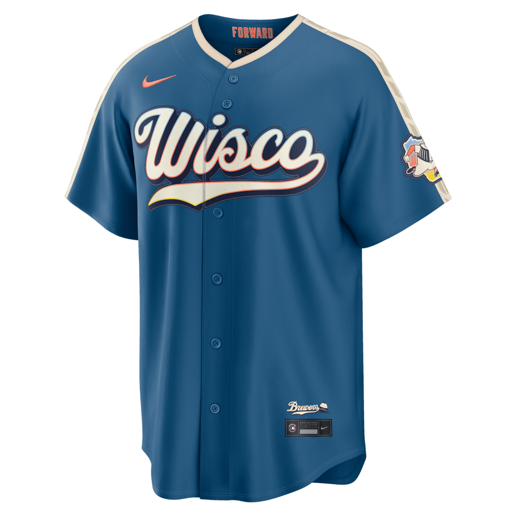 Milwaukee Brewers 2026 City Connect Jersey - Men, Mineral Blue
