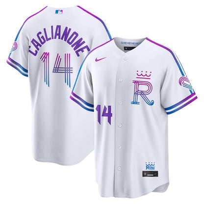 Jac Caglianone 14 Kansas City Royals 2026 City Connect Jersey - Men, White