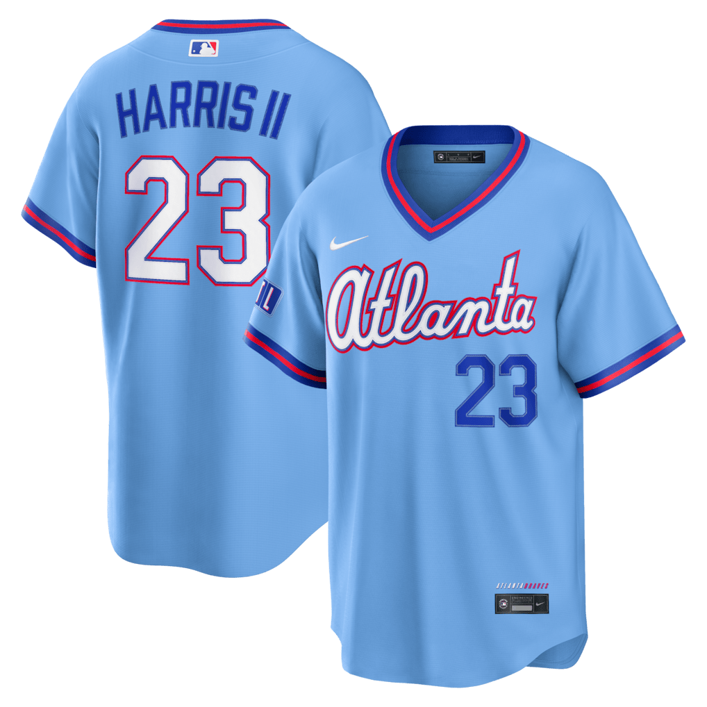Michael Harris II 23 Atlanta Braves 2026 City Connect Jersey - Men, Powder Blue