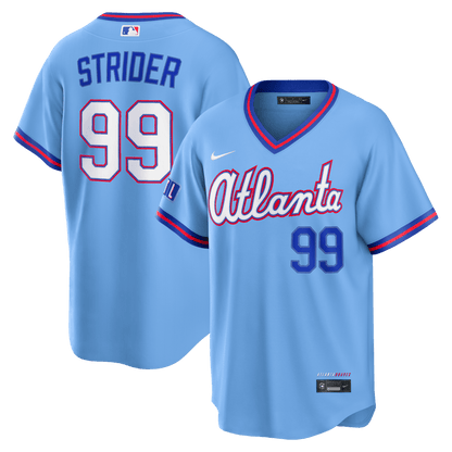 Spencer Strider 99 Atlanta Braves 2026 City Connect Jersey - Men, Powder Blue
