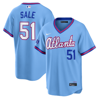 Chris Sale 51 Atlanta Braves 2026 City Connect Jersey - Men, Powder Blue