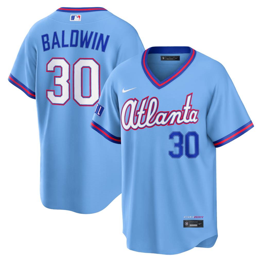 Drake Baldwin 30 Atlanta Braves 2026 City Connect Jersey - Men, Powder Blue