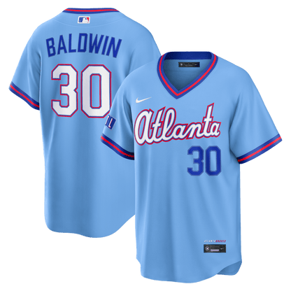 Drake Baldwin 30 Atlanta Braves 2026 City Connect Jersey - Men, Powder Blue