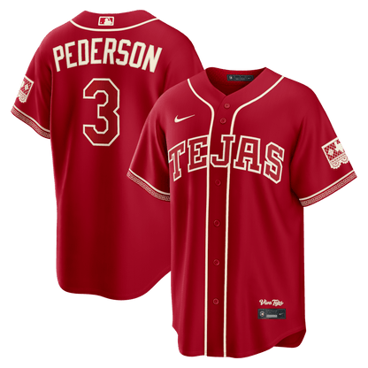 Joc Pederson 3 Texas Rangers 2026 City Connect Jersey - Men, Red