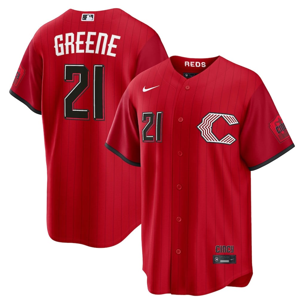 Hunter Greene 21 Cincinnati Reds 2026 City Connect Jersey - Men, Red
