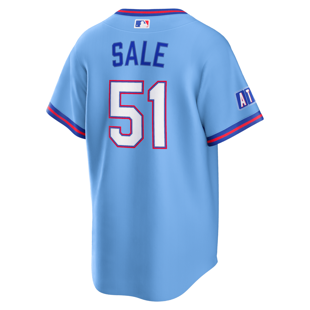 Chris Sale 50 Atlanta Braves 2026 City Connect Jersey - Men, Powder Blue