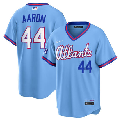 Hank Aaron 44 Atlanta Braves 2026 City Connect Jersey - Men, Powder Blue