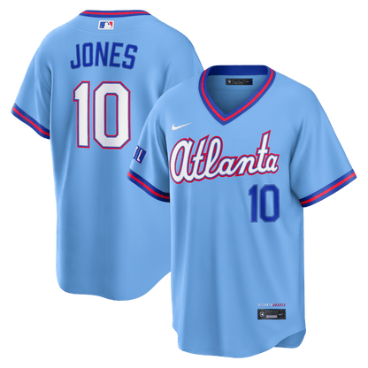 Chipper Jones 10 Atlanta Braves 2026 City Connect Jersey - Men, Powder Blue