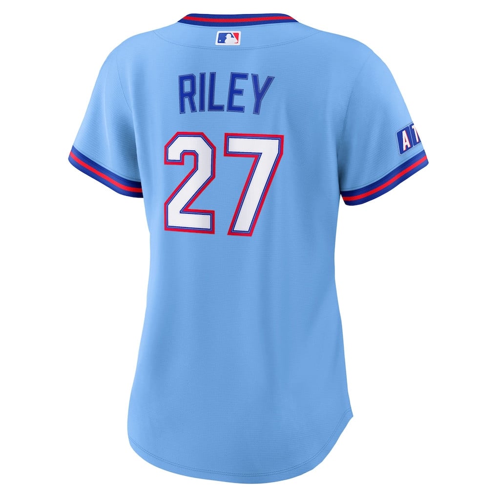 Austin Riley 27 Atlanta Braves Women's 2026 City Connect Jersey - Powder Blue