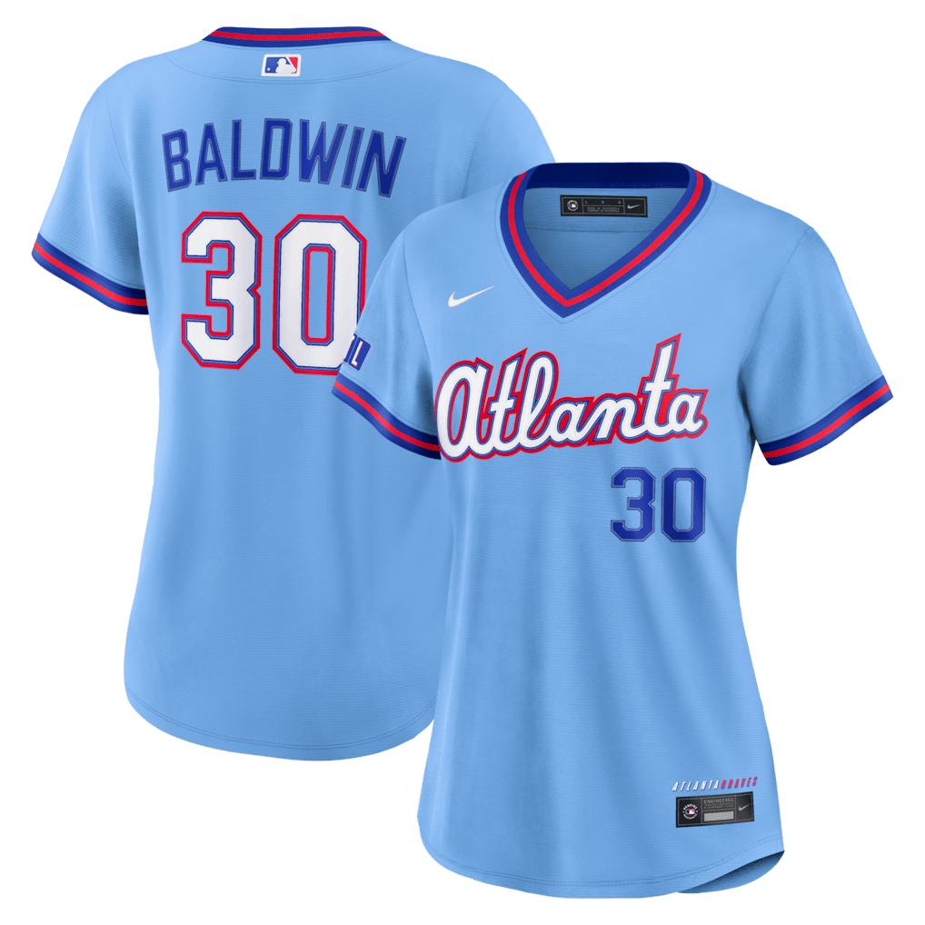 Drake Baldwin 30 Atlanta Braves Women's 2026 City Connect Jersey - Powder Blue