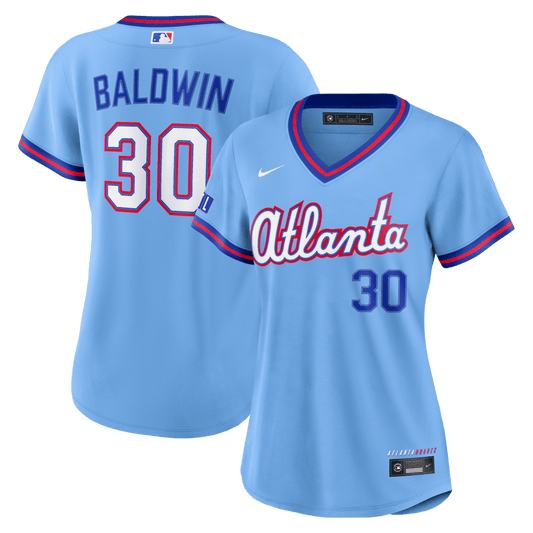 Drake Baldwin 30 Atlanta Braves Women's 2026 City Connect Jersey - Powder Blue