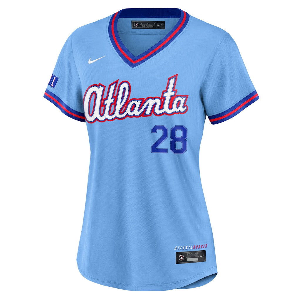Matt Olson 28 Atlanta Braves Women's 2026 City Connect Jersey - Powder Blue