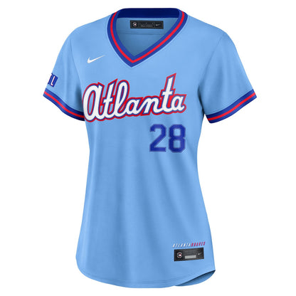 Matt Olson 28 Atlanta Braves Women's 2026 City Connect Jersey - Powder Blue