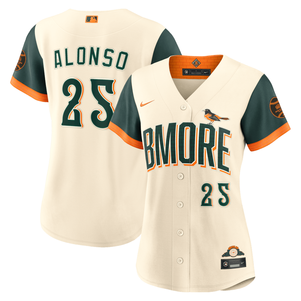 Pete Alonso 25 Baltimore Orioles Women's 2026 City Connect Jersey - Natural