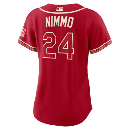 Brandon Nimmo 24 Texas Rangers Women's 2026 City Connect Jersey - Red