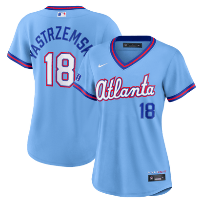 Mike Yastrzemski 18 Atlanta Braves Women's 2026 City Connect Jersey - Powder Blue