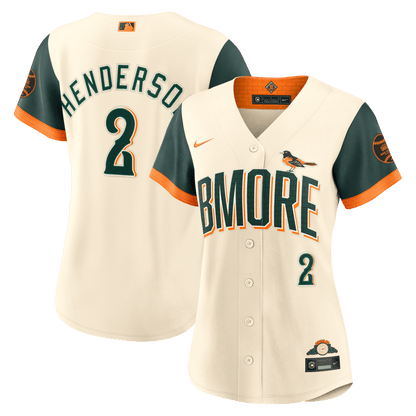 Gunnar Henderson 2 Baltimore Orioles Women's 2026 City Connect Jersey - Natural