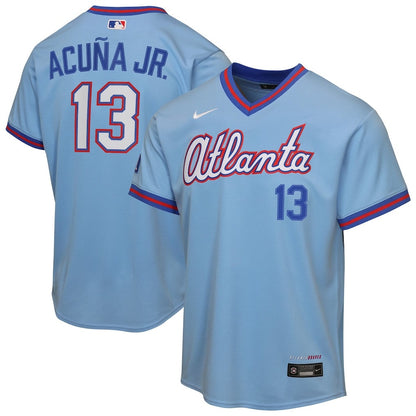 Ronald Acuña Jr. 13 Atlanta Braves Youth 2026 City Connect Jersey - Powder Blue
