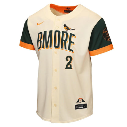Gunnar Henderson 2 Baltimore Orioles Youth 2026 City Connect Jersey - Cream