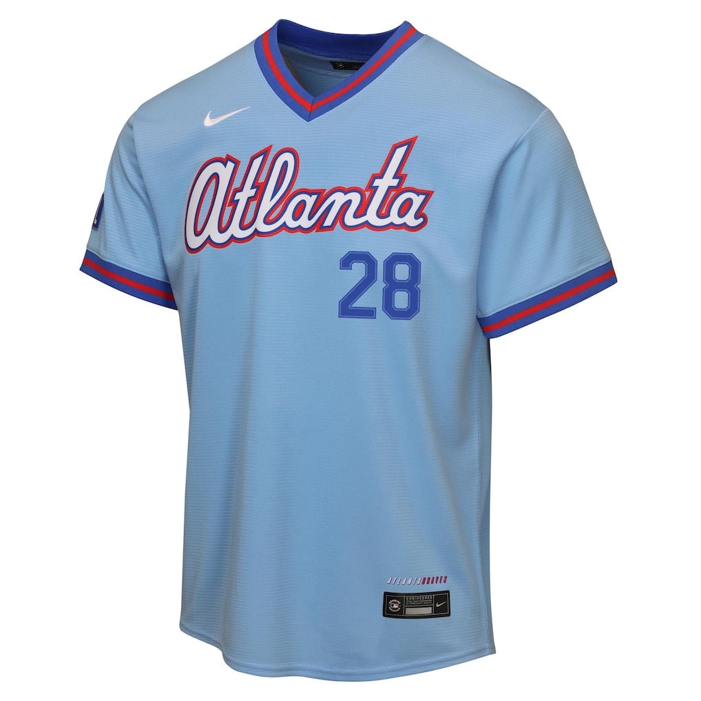 Matt Olson 28 Atlanta Braves Youth 2026 City Connect Jersey - Powder Blue