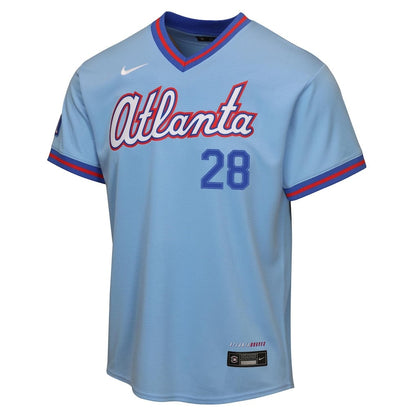 Matt Olson 28 Atlanta Braves Youth 2026 City Connect Jersey - Powder Blue