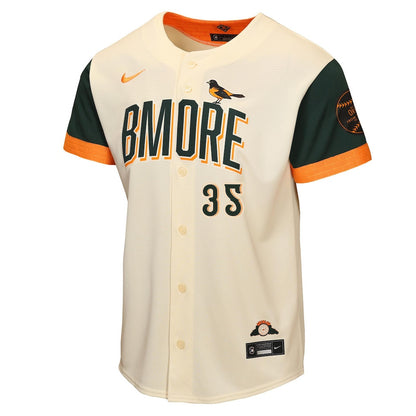 Adley Rutschman 35 Baltimore Orioles Youth 2026 City Connect Jersey - Cream
