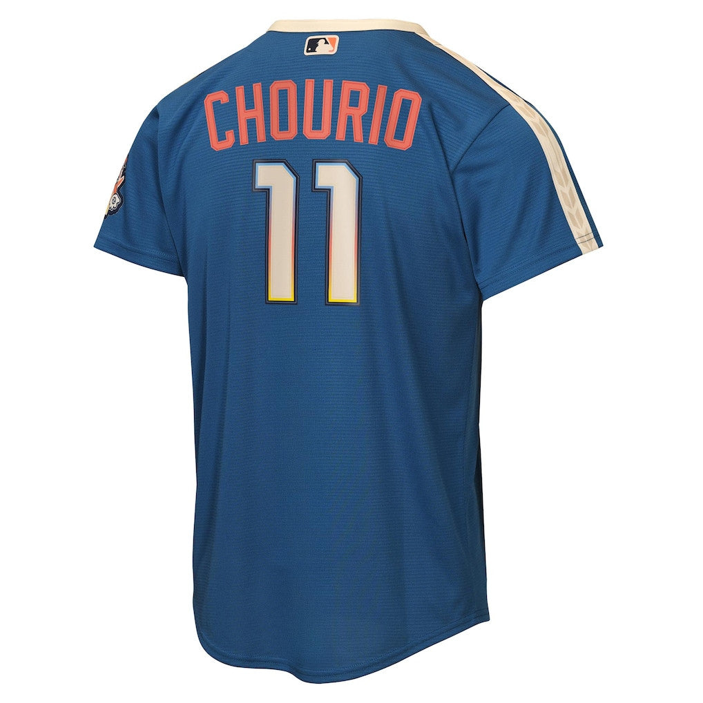 Jackson Chourio 11 Milwaukee Brewers Youth 2026 City Connect Jersey - Mineral Blue