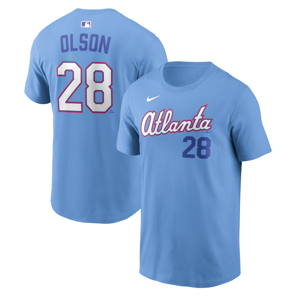 Matt Olson 28 Atlanta Braves Men's 2026 City Connect T-Shirt - Blue