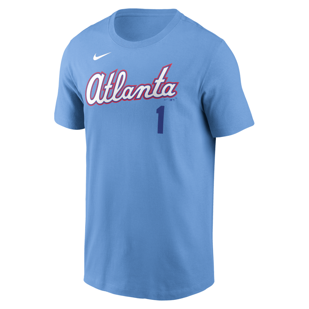 Ozzie Albies 1 Atlanta Braves Men's 2026 City Connect T-Shirt - Blue