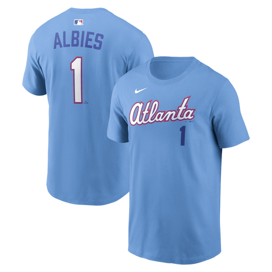 Ozzie Albies 1 Atlanta Braves Men's 2026 City Connect T-Shirt - Blue