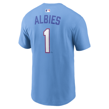 Ozzie Albies 1 Atlanta Braves Men's 2026 City Connect T-Shirt - Blue
