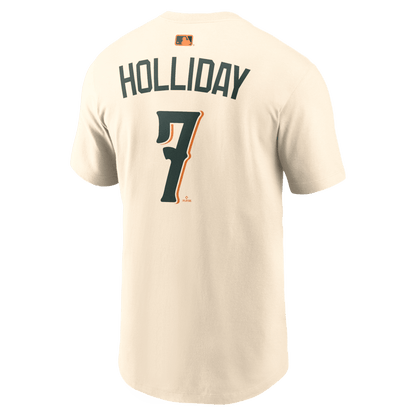 Jackson Holliday 7 Baltimore Orioles Men's 2026 City Connect T-Shirt - Natural